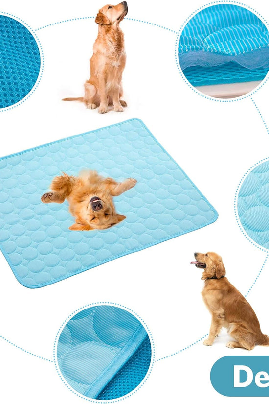 Dog Cooling Mat Dog Cooling Pad Self Cooling Blanket, Washable Cooling Mat for Dogs, Pet Cooling Mat Keeps Pets Cool in Summer Heat, Resuable Fabric Cooling Mat 28X22Inch/70X55Cm