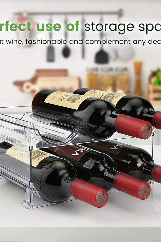 Water Bottle Organizer for Cabinet, Water Bottle Storage Organizer, 2 Packs Water Bottle Storage Rack, Water Bottle Holder for Cabinet, Stackable Water Bottle Storage Rack