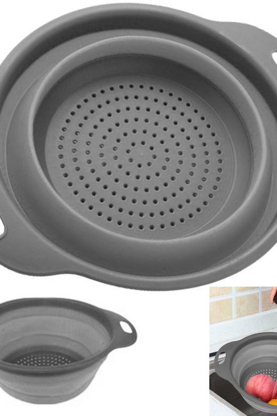 1 X Collapsible Strainer Colander Silicone Bowl 11.8