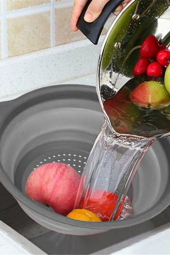 1 X Collapsible Strainer Colander Silicone Bowl 11.8