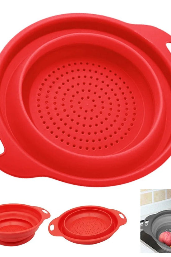 1 X Collapsible Strainer Colander Silicone Bowl 11.8