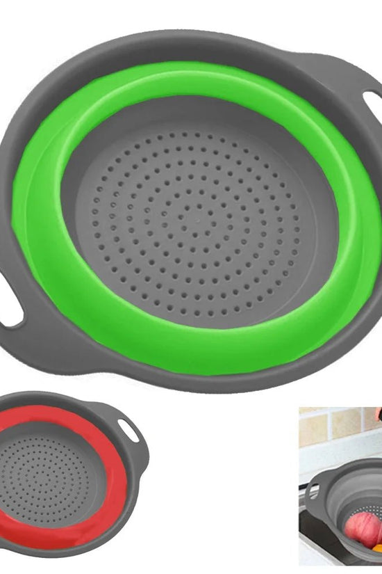 1 X Collapsible Strainer Colander Silicone Bowl 11.8