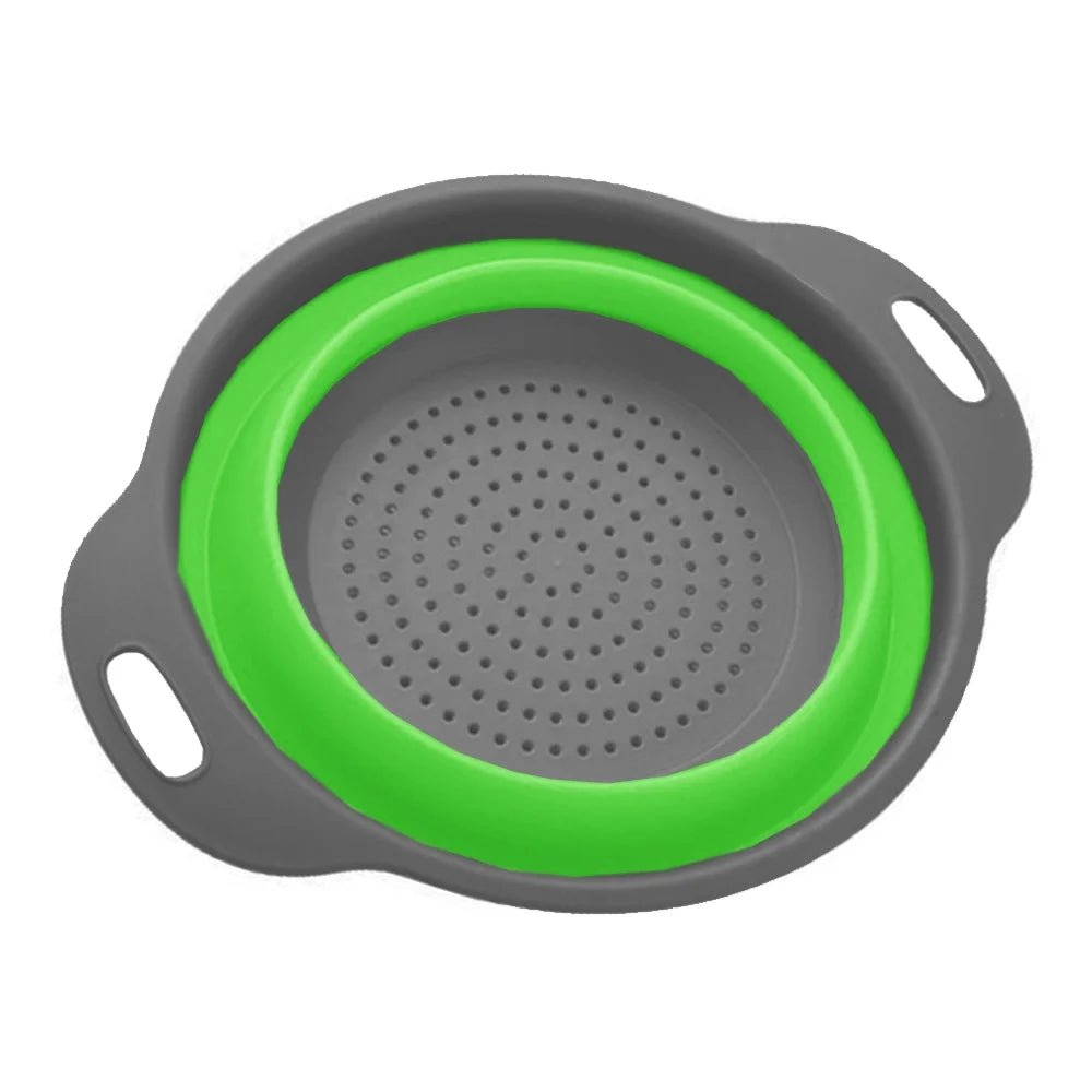 1 X Collapsible Strainer Colander Silicone Bowl 11.8" Kitchen Sink Drainer Tool - Velinare