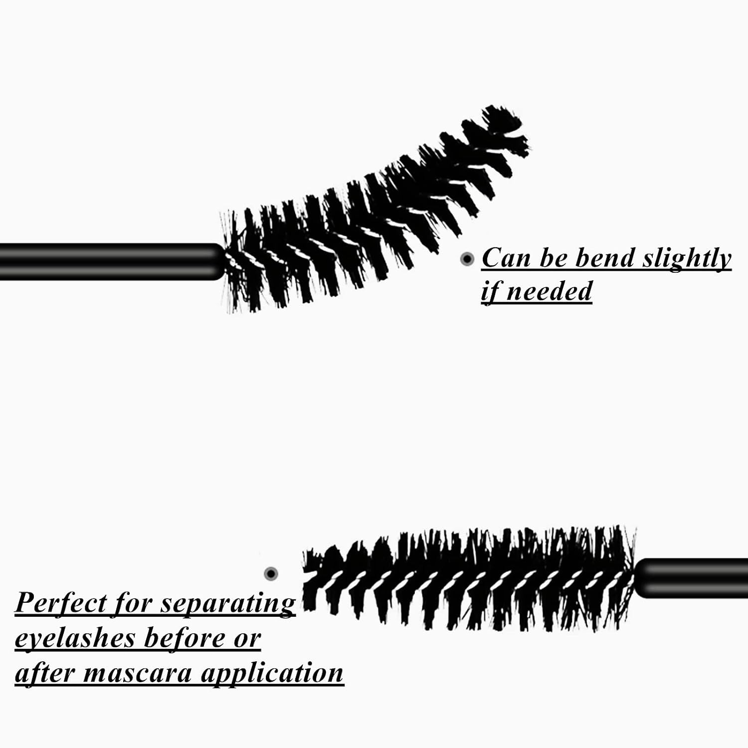 100 Pcs Disposable Eyelash Spoolies Brush Mascara Applicator Lash Wand Lashes Brush Eyebrow Spooly for Extension - Velinare