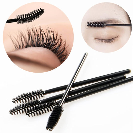 100 Pcs Disposable Eyelash Spoolies Brush Mascara Applicator Lash Wand Lashes Brush Eyebrow Spooly for Extension - Velinare