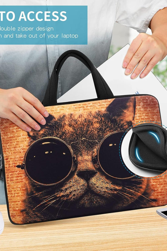 11 11.6 12 12.1 12.5 Inch Laptop Carrying Bag Chromebook Case Notebook Ultrabook Bag Tablet Travel Cover Neoprene Sleeve for Apple Macbook Air Samsung Google Acer HP DELL Lenovo Asus Cat - Velinare