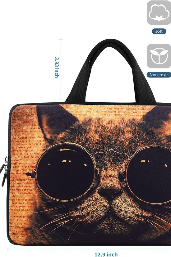 11 11.6 12 12.1 12.5 Inch Laptop Carrying Bag Chromebook Case Notebook Ultrabook Bag Tablet Travel Cover Neoprene Sleeve for Apple Macbook Air Samsung Google Acer HP DELL Lenovo Asus Cat - Velinare