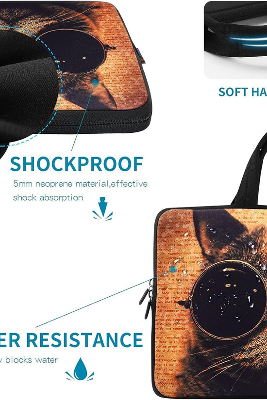 11 11.6 12 12.1 12.5 Inch Laptop Carrying Bag Chromebook Case Notebook Ultrabook Bag Tablet Travel Cover Neoprene Sleeve for Apple Macbook Air Samsung Google Acer HP DELL Lenovo Asus Cat - Velinare