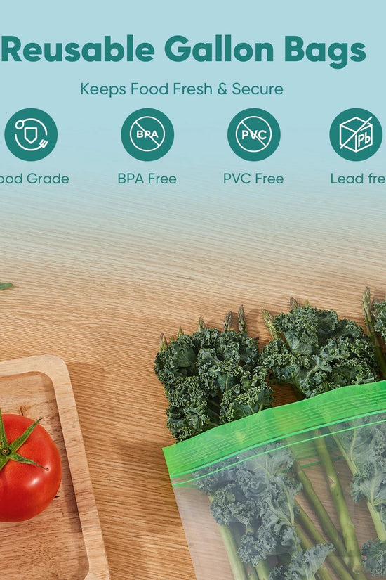 14 Pack Dishwasher Safe Stand - Up Reusable Food Storage Bags, Leakproof Reusable Freezer Bags,Silicone Reusable Sandwich Bags - Velinare