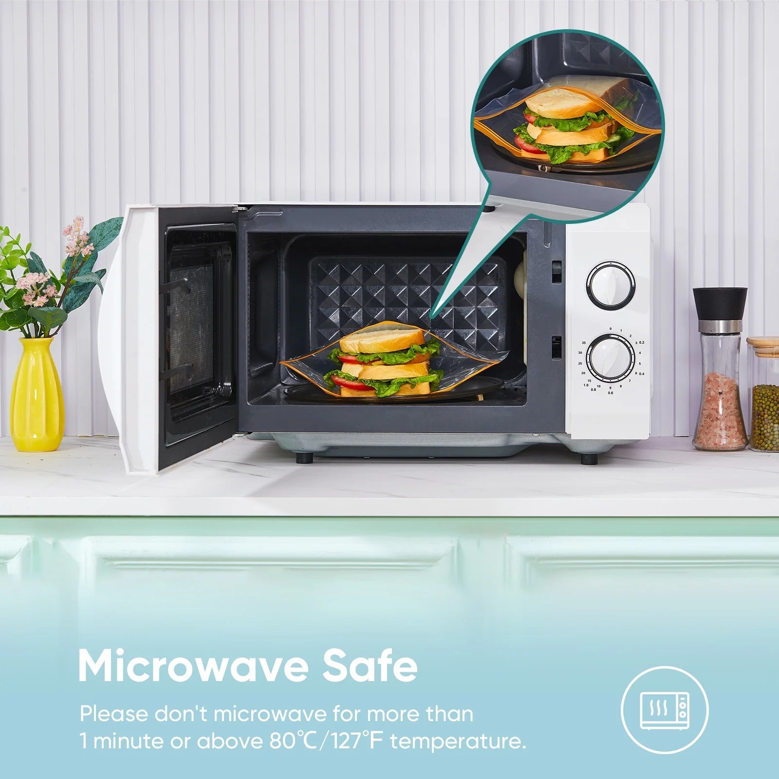 14 Pack Dishwasher Safe Stand - Up Reusable Food Storage Bags, Leakproof Reusable Freezer Bags,Silicone Reusable Sandwich Bags - Velinare