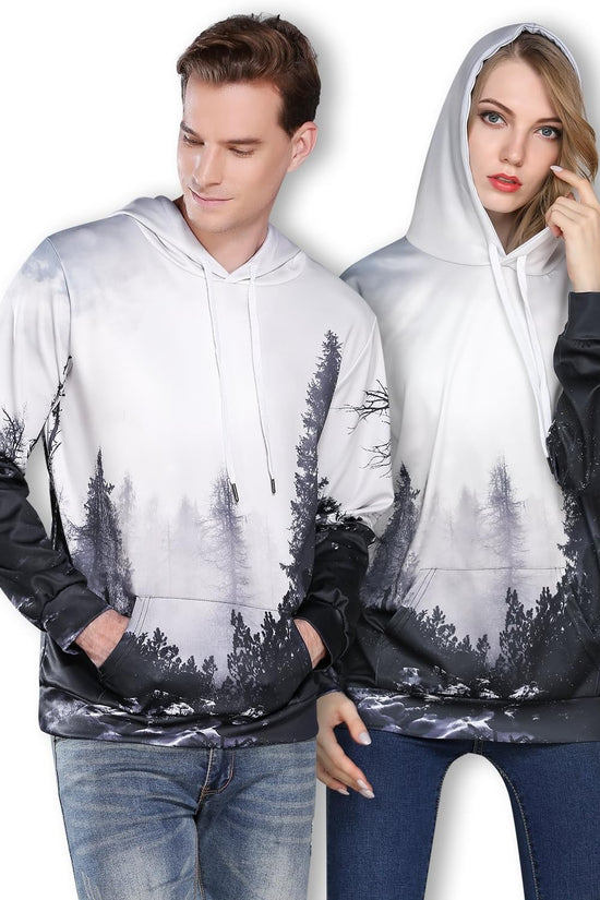 Unisex Hoodies 3D Print Galaxy Pullover Hooded Sweatshirt Hoodies with Big Pockets for Men, Teen Boy, Women