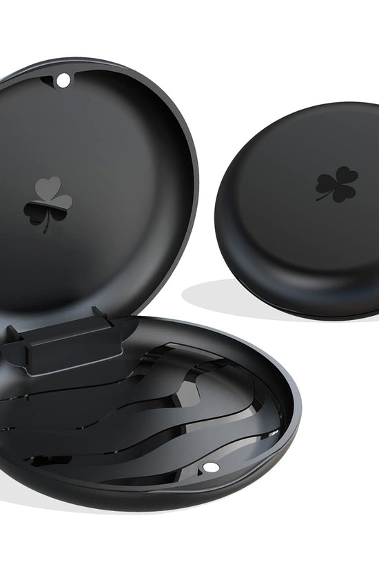 2 Pack Aligner and Retainer Case, Slim Aligner Case Compatible with Invisalign, Mouth Guard Case, Orthodontic Case, Teeth Braces Case, Night Guard Case Container Storage Holder Black. - Velinare