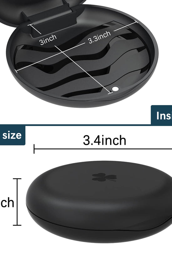 2 Pack Aligner and Retainer Case, Slim Aligner Case Compatible with Invisalign, Mouth Guard Case, Orthodontic Case, Teeth Braces Case, Night Guard Case Container Storage Holder Black. - Velinare
