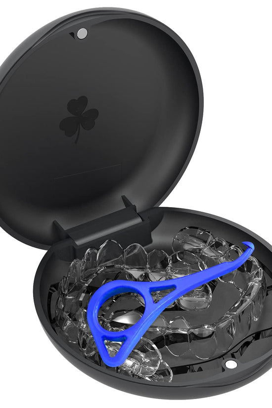 2 Pack Aligner and Retainer Case, Slim Aligner Case Compatible with Invisalign, Mouth Guard Case, Orthodontic Case, Teeth Braces Case, Night Guard Case Container Storage Holder Black. - Velinare