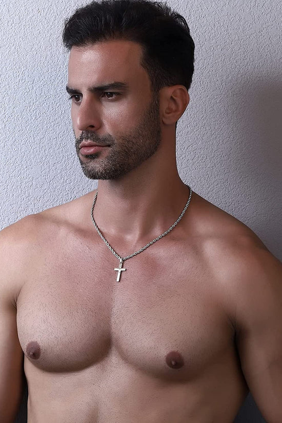 2025 Graduation Gifts for Him Boys Kids Teenages Teen Boyfriend Brother Son Grandson Graduates Silver Cross Necklace Pendant Chain Set Catholic Religious Christian Jewelry Gifts Ideas Age - Velinare