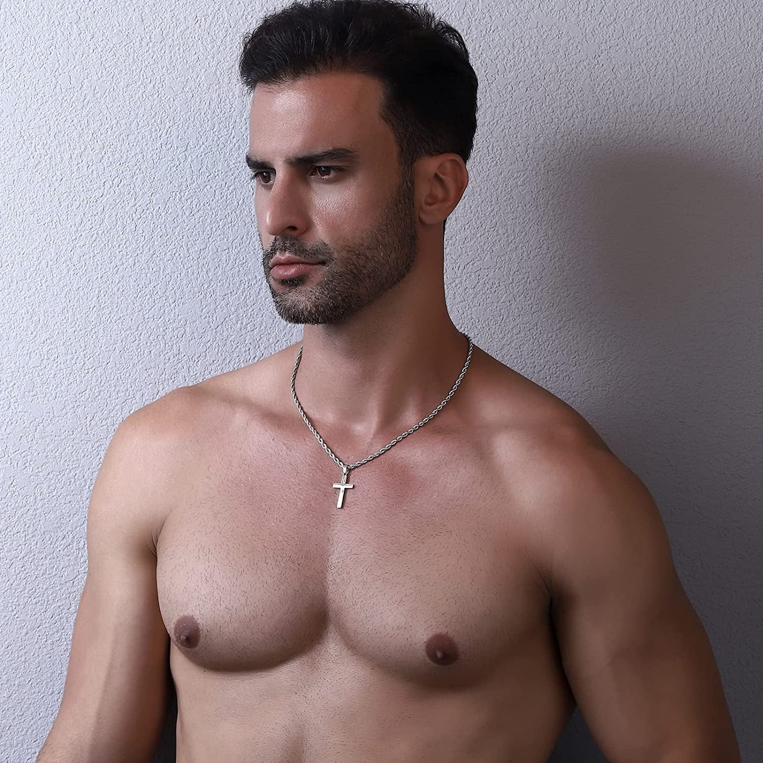 2025 Graduation Gifts for Him Boys Kids Teenages Teen Boyfriend Brother Son Grandson Graduates Silver Cross Necklace Pendant Chain Set Catholic Religious Christian Jewelry Gifts Ideas Age - Velinare