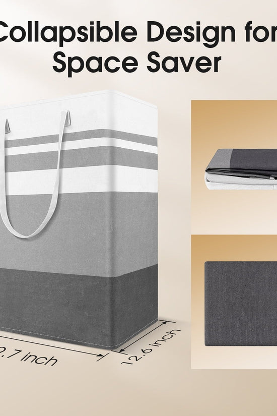 2Pack 75L Large Freestanding Laundry Hamper, Collapsible Laundry Basket Hamper with Handles Waterproof Clothes Hamper Organizer for Easy Storage - Velinare