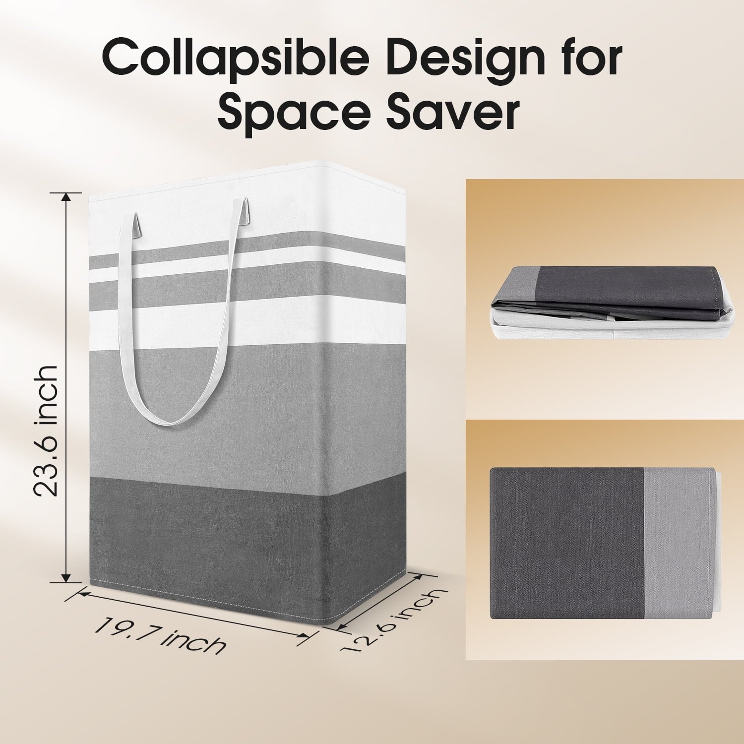 2Pack 75L Large Freestanding Laundry Hamper, Collapsible Laundry Basket Hamper with Handles Waterproof Clothes Hamper Organizer for Easy Storage - Velinare