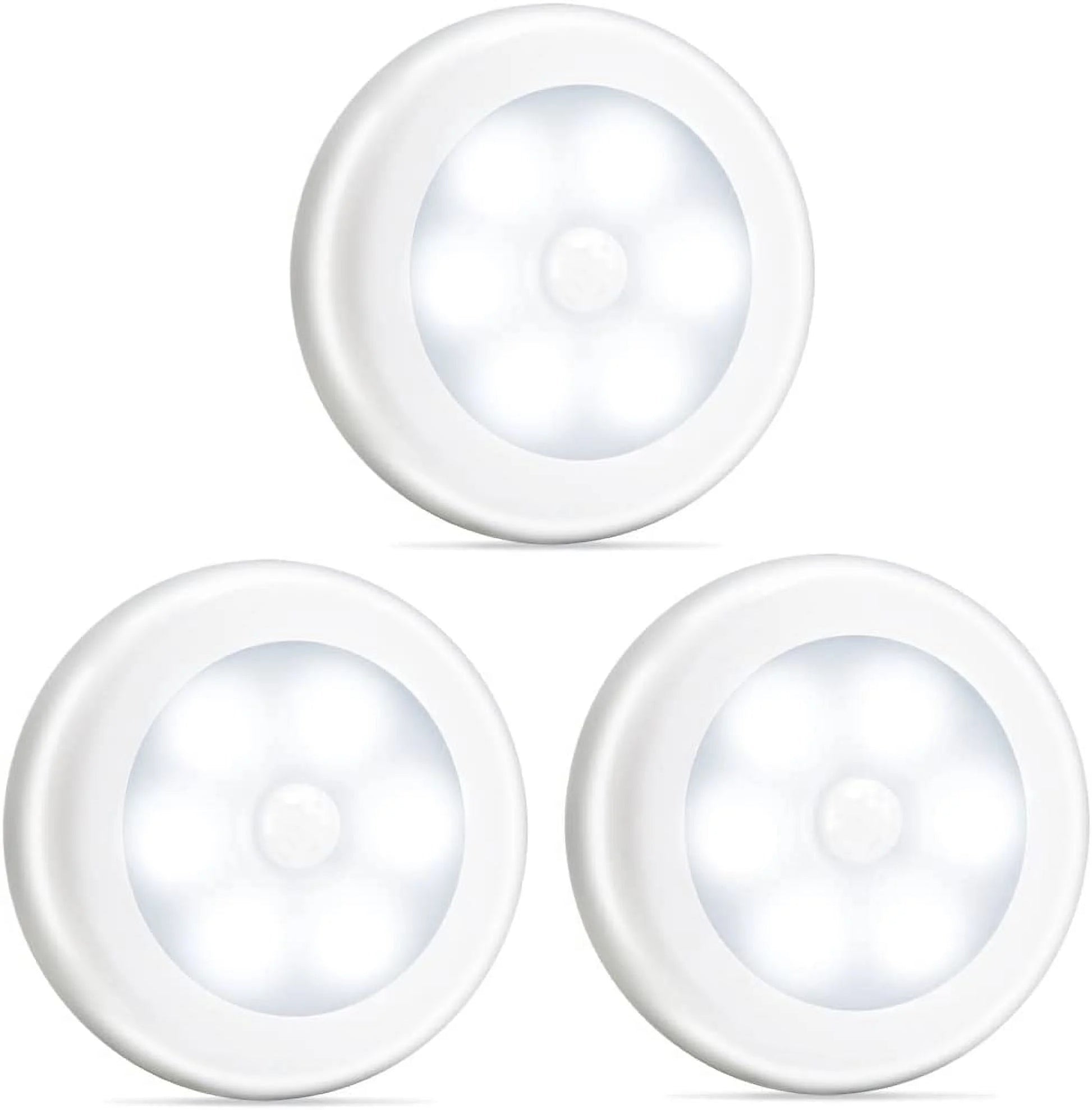 3 Pcs LED Motion Sensor Lights - Motion Sensing Bathroom Hallway Closet Nightlight - Velinare
