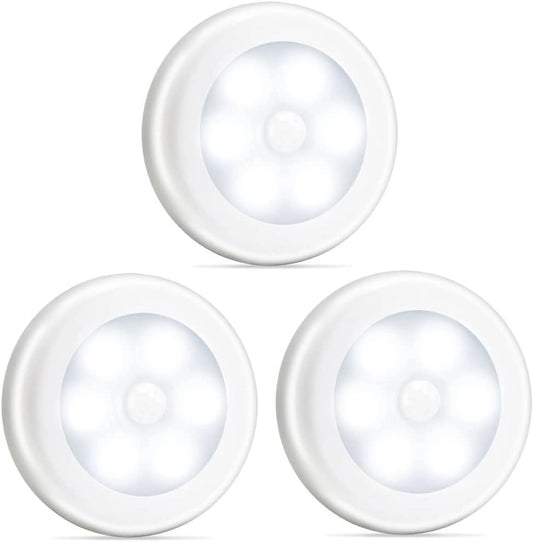 3 Pcs LED Motion Sensor Lights - Motion Sensing Bathroom Hallway Closet Nightlight - Velinare