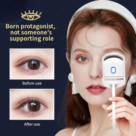 Rechargeable Heated Eyelash Curler Mini Pink Electric Heated Eyelash Curler