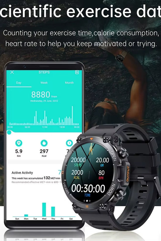 K56Pro Smart Watch for Men Heart Rate Blood Bluetooth Sport 400Mah Long Standby 1.39 Inch 360*360 HD Screen Outdoors Smartwatch