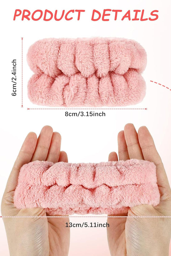 4 Pairs Wrist Bands for Washing Face Wrist Spa Microfiber Wash Towel Band Scrunchies Absorbent Wristbands Sweatband for Women Prevent Liquid from Spilling(Stylish Colors) - Velinare