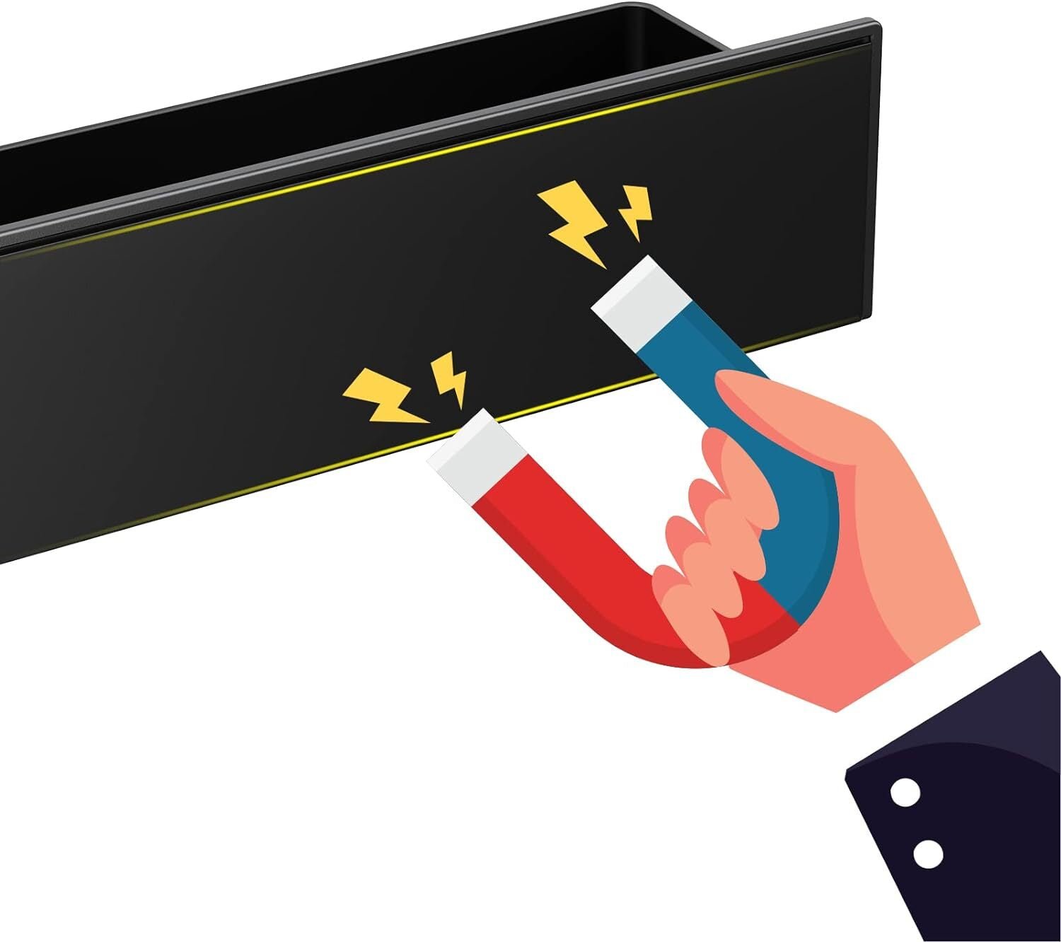 4Pack Magnetic Spice Rack Organizer for Refrigerator Fridge Storage Shelf Holder - Velinare