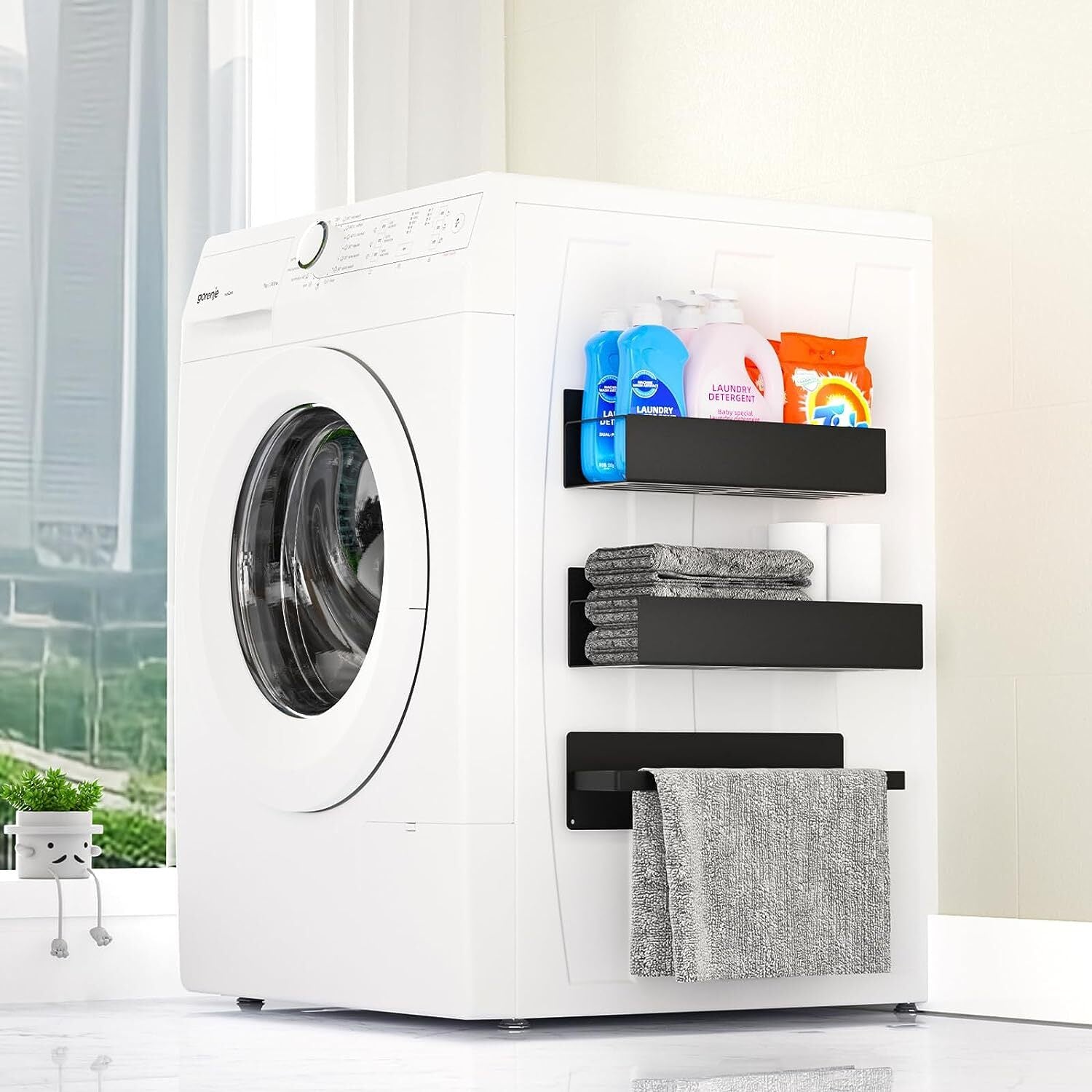 4Pack Magnetic Spice Rack Organizer for Refrigerator Fridge Storage Shelf Holder - Velinare