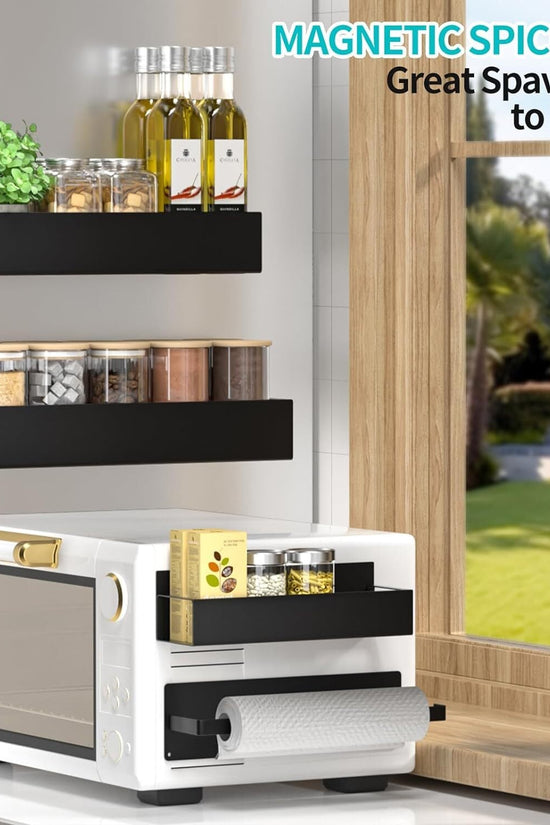 4Pack Magnetic Spice Rack Organizer for Refrigerator Fridge Storage Shelf Holder - Velinare