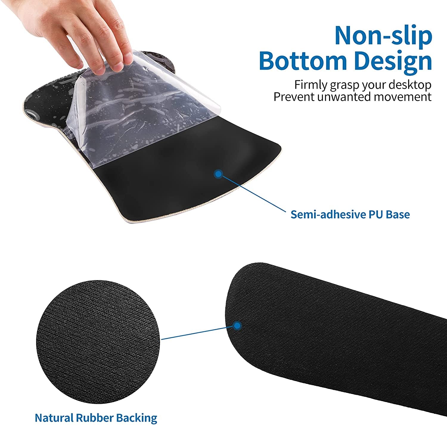 Keyboard Wrist Rest Pad and Mouse Wrist Rest Support Mouse Pad Set,Sturdy & Comfortable & Lightweight for Easy Typing & Pain Relief-Ergonomic Support (Galaxy)
