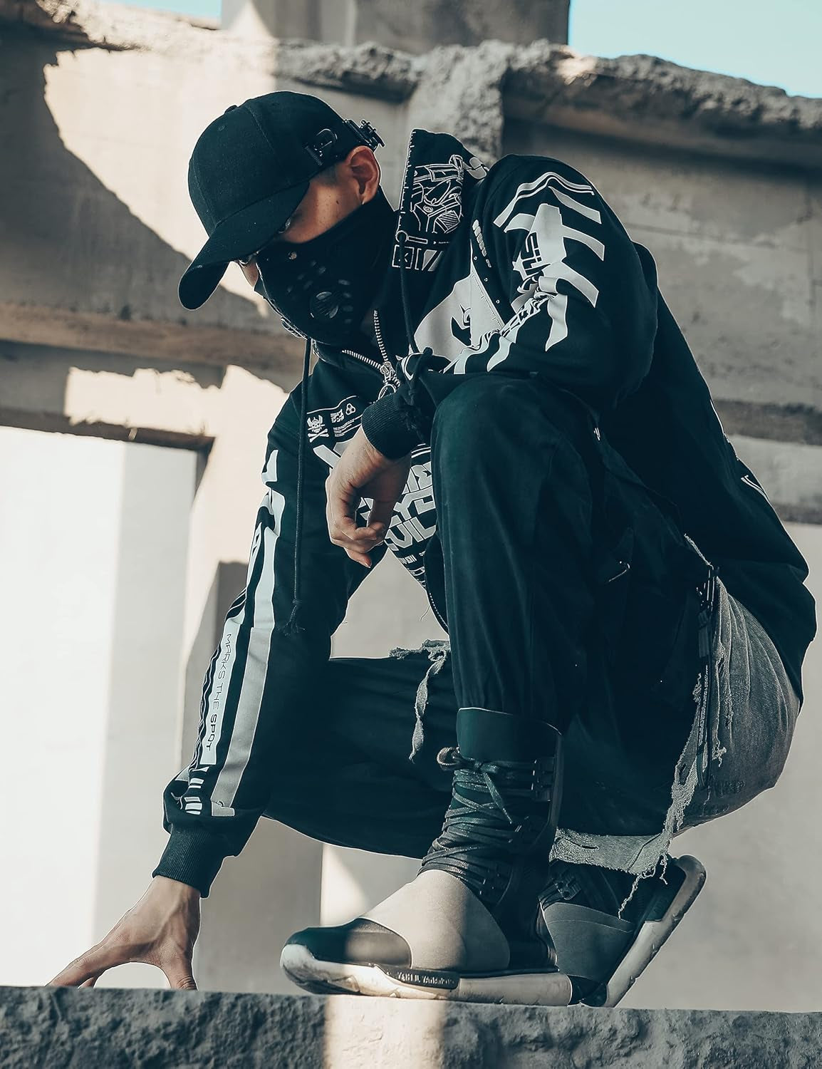 Graphic Cyberpunk Zip up Men'S Fashion Hoodies Sweatshirts