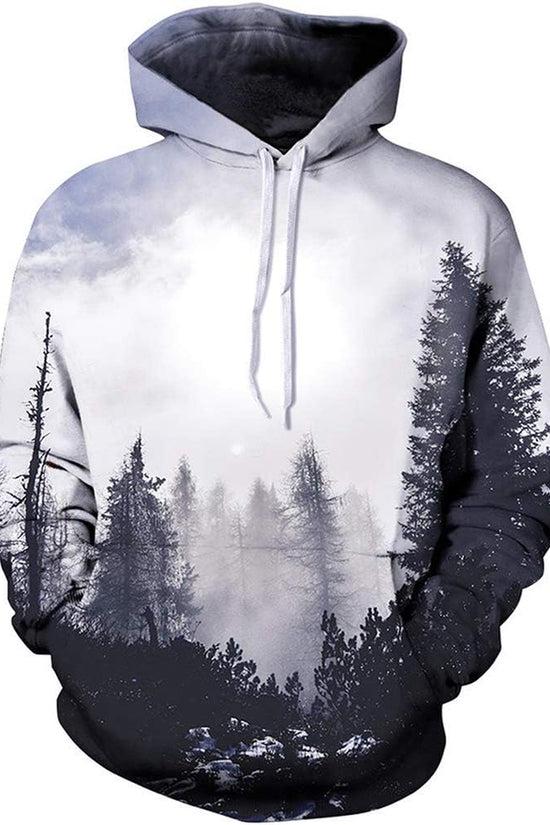 Unisex Hoodies 3D Print Galaxy Pullover Hooded Sweatshirt Hoodies with Big Pockets for Men, Teen Boy, Women