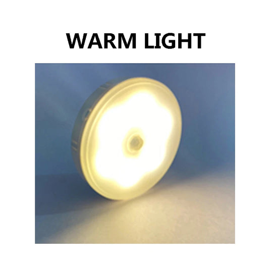 1-10Pcs Smart LED Night Lights Wireless Magnet Motion Sensor Light Rechargeable Dimmable Night Lamp Bedroom Kitchen Closet Stair