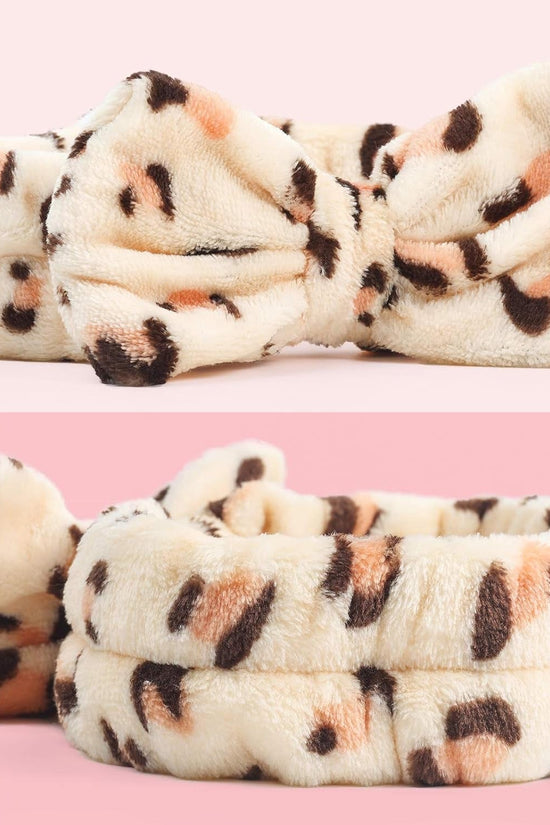 8Pack Spa Headband for Women, Makeup Headband for Washing Face, Skincare Fuzzy Hair Bands for Teen Girls Kids, Coral Fleece - Velinare