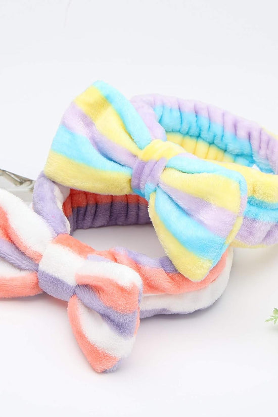 8Pack Spa Headband for Women, Makeup Headband for Washing Face, Skincare Fuzzy Hair Bands for Teen Girls Kids, Coral Fleece - Velinare