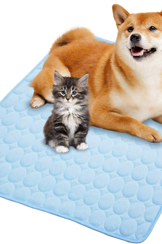 Dog Cooling Mat Dog Cooling Pad Self Cooling Blanket, Washable Cooling Mat for Dogs, Pet Cooling Mat Keeps Pets Cool in Summer Heat, Resuable Fabric Cooling Mat 28X22Inch/70X55Cm