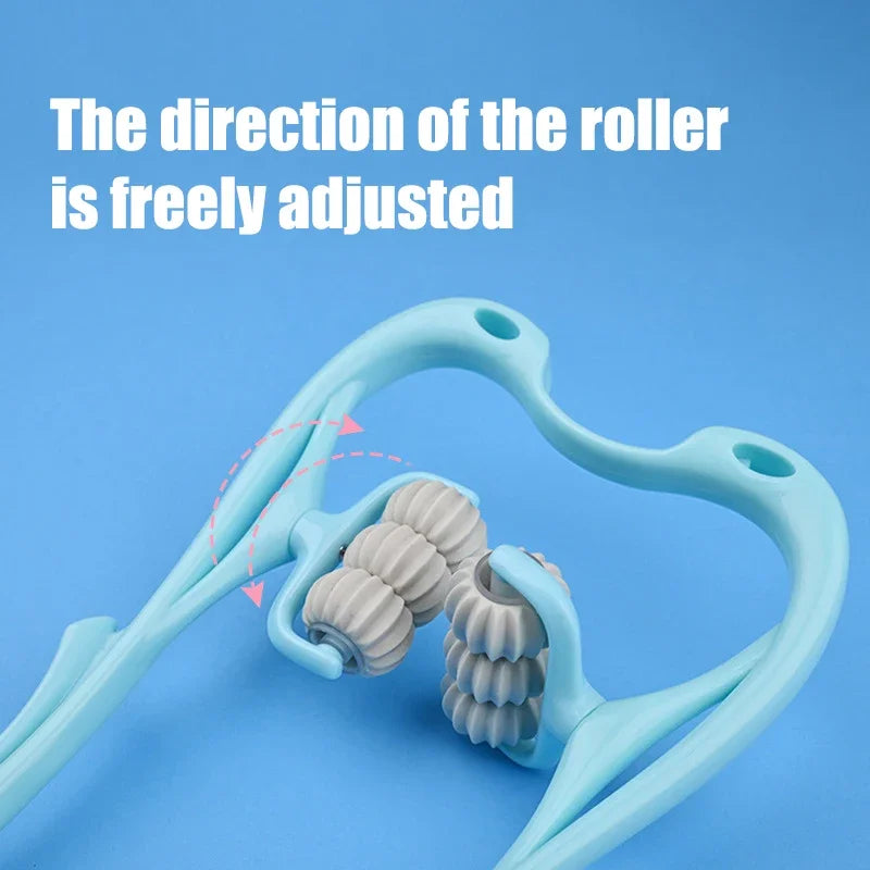 Multifunctional Cervical Neck Massager Manual Clamp with 6 Kneading Balls for Shoulder Back Relaxation