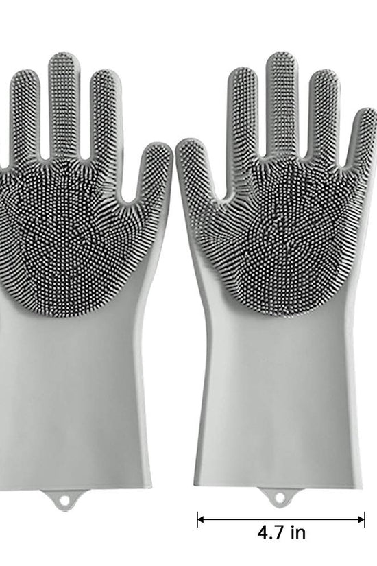 Pet Grooming Gloves for Dog and Cat, Dog Bathing Grooming Gloves with Gentle Silicone Tips, Pet Hair Remover Mitt Gloves for Long Short Hair Pets Grooming and Massaging