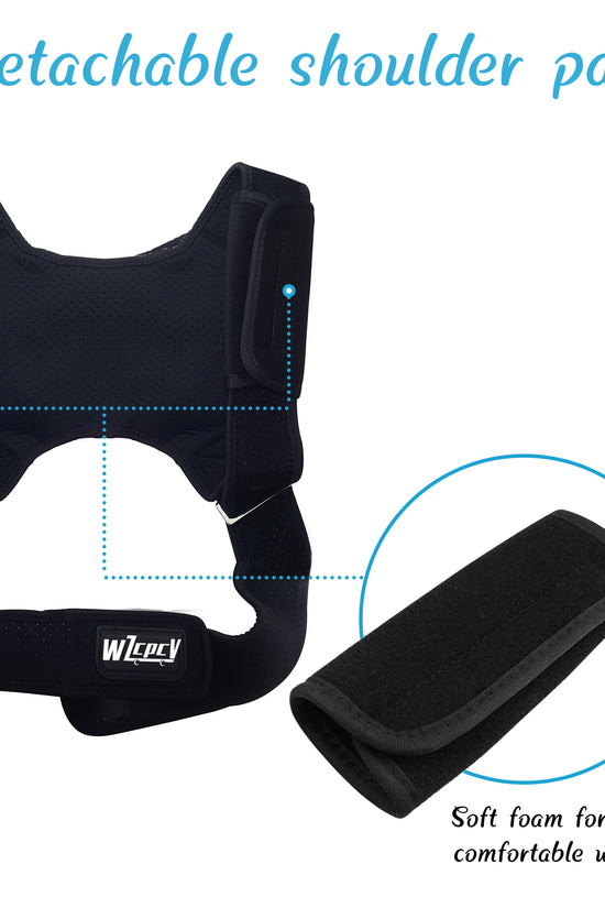 Posture Corrector Brace for Women Men,Back Brace for Posture for Women and Men with Adjustable Shoulder Braces and Cushion Pads,Corrects Hunching&Bad Posture&Shoulder Neck Pain