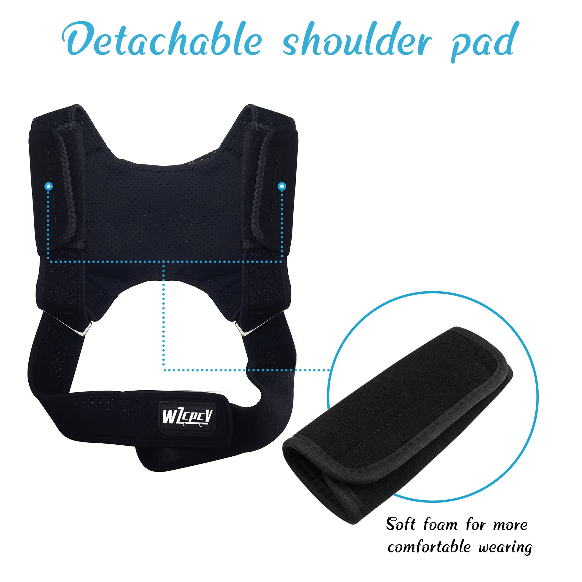 Posture Corrector Brace for Women Men,Back Brace for Posture for Women and Men with Adjustable Shoulder Braces and Cushion Pads,Corrects Hunching&Bad Posture&Shoulder Neck Pain