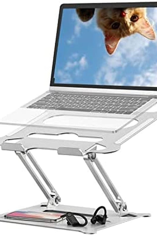 Adjustable Laptop Stand, Aluminum Laptop Computer Stand Rriser&Multi - Angle Stand with Heat - Vent to Elevate Laptop Holder Compatible for Mac,Notebook,Macbook Pro/Air,Lenovo,Dell More10 - 17 Laptop - Velinare
