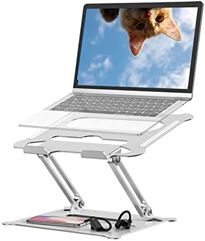 Adjustable Laptop Stand, Aluminum Laptop Computer Stand Rriser&Multi - Angle Stand with Heat - Vent to Elevate Laptop Holder Compatible for Mac,Notebook,Macbook Pro/Air,Lenovo,Dell More10 - 17 Laptop - Velinare