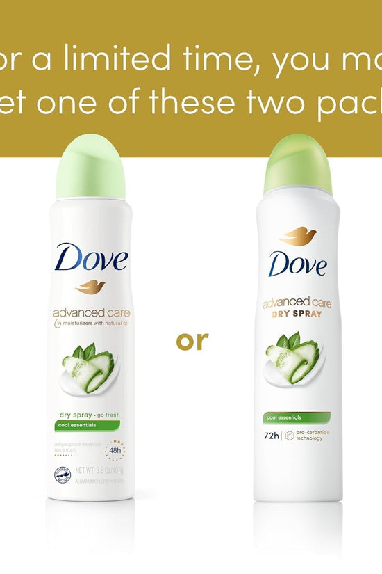 Advanced Care Antiperspirant Deodorant Dry Spray Cool Essentials 3 Count Antiperspirant Deodorant for Helping Your Skin Barrier Repair after Shaving with Pro Ceramide Technology 3.8 Oz - Velinare
