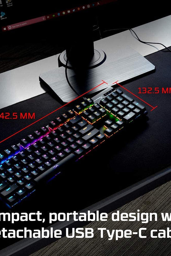 Alloy Origins - Mechanical Gaming Keyboard, Software - Controlled Light & Macro Customization, Compact Form Factor, RGB LED Backlit - Linear Red Switch (Black) - Velinare