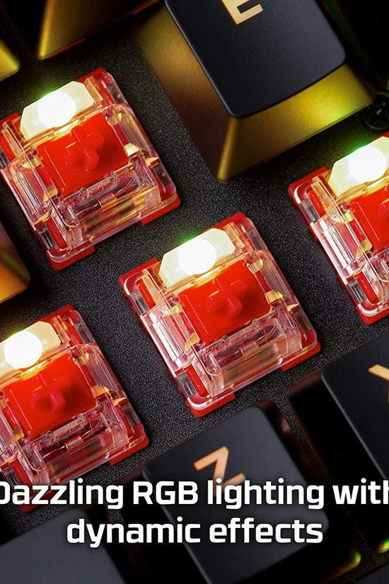 Alloy Origins - Mechanical Gaming Keyboard, Software - Controlled Light & Macro Customization, Compact Form Factor, RGB LED Backlit - Linear Red Switch (Black) - Velinare