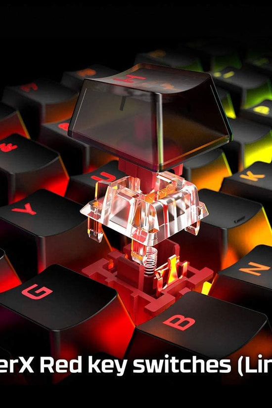 Alloy Origins - Mechanical Gaming Keyboard, Software - Controlled Light & Macro Customization, Compact Form Factor, RGB LED Backlit - Linear Red Switch (Black) - Velinare