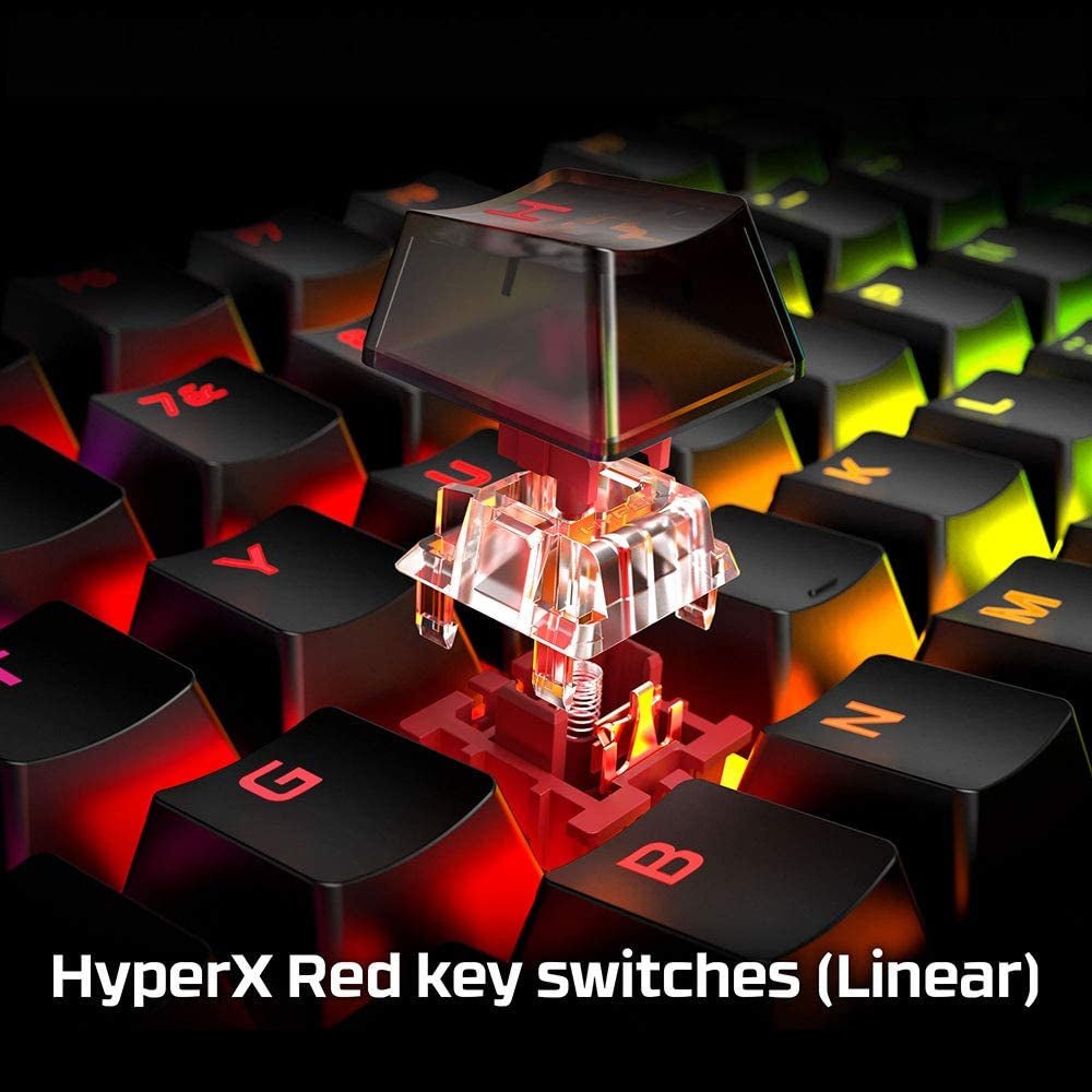 Alloy Origins - Mechanical Gaming Keyboard, Software - Controlled Light & Macro Customization, Compact Form Factor, RGB LED Backlit - Linear Red Switch (Black) - Velinare
