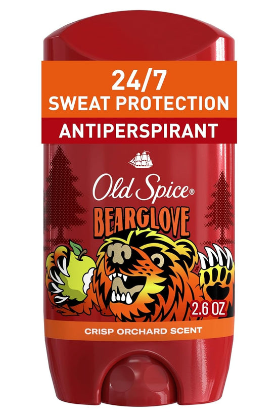 Aluminum Free Deodorant for Men, 24/7 Odor Protection, 24/7 Freshness & Lasting Scent, Goes on Clear, Bearglove with Crisp Orchard Scent, 2.6 Oz - Velinare