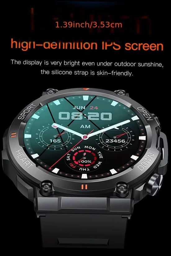 K56Pro Smart Watch for Men Heart Rate Blood Bluetooth Sport 400Mah Long Standby 1.39 Inch 360*360 HD Screen Outdoors Smartwatch